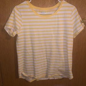 yellow and white striped shirt